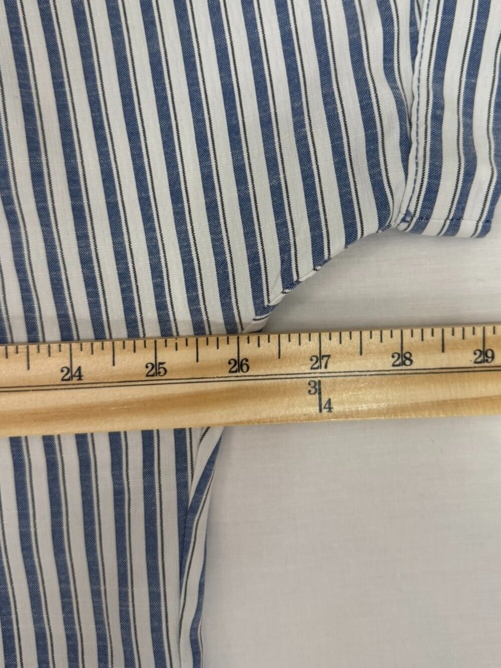 Max Studio Blue White Striped Button Front Shirt XS - Picture 8 of 9